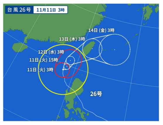 台風来てます(;´∀`)